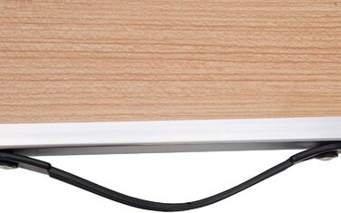 Складний алюмінієвий стіл для кемпінгу eSituro з регульованою висотою 100x60x73-94 см, стільниця MDF під дуб