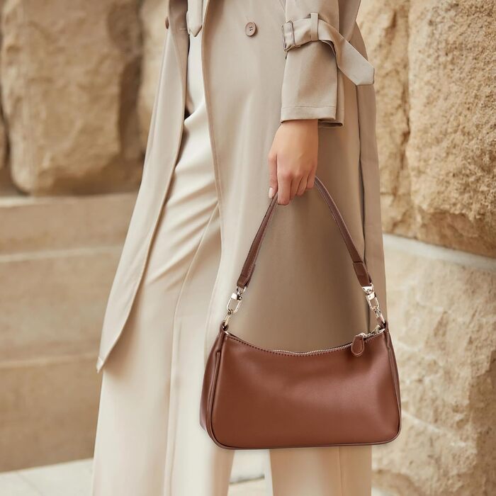 Сумка-клатч WantGor: жіноча сумка-тоут, кросбоді, міні-хобо, екошкіра (коричнева)