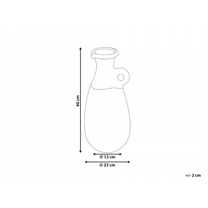 Керамічна ваза Beliani, 23 x 40 см