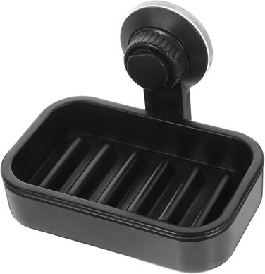 Настінний диспенсер для мила з присосками, мильниця, тримач для ванної кімнати та кухні, без інструментів, міцний та простий у встановленні, чорний