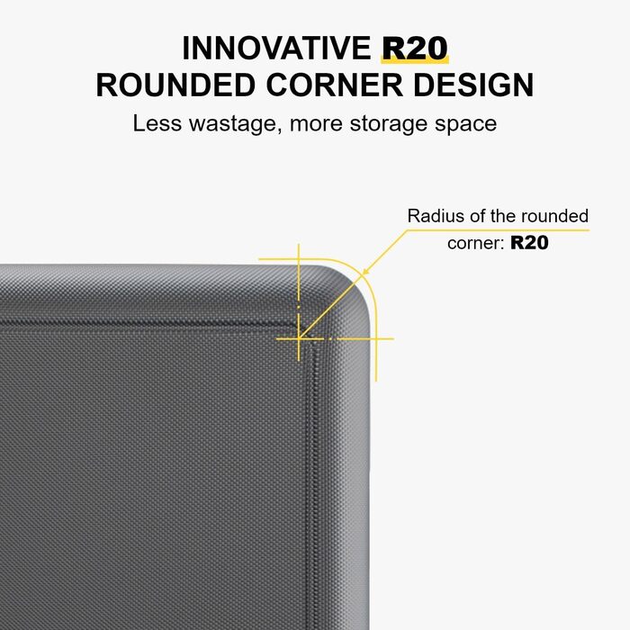 Чемодан-валіза LEVEL8, валіза на колесах, валіза для подорожей, жорсткий корпус, 4 колеса, ручна поклажа, TSA, 100% полікарбонат, мікро-діамантова текстура, великий (66см, 65л, чорний), темно-сірий, S (54x23.5x37см, 40л) з 6 шт.