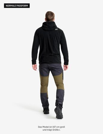 Флісова худі RevolutionRace Hiker для чоловіків, чорний, легка та еластична