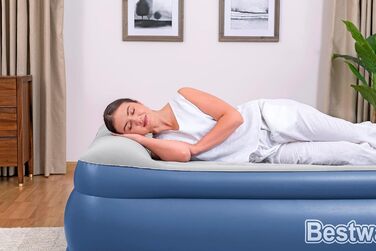 Надувний матрац Bestway Tritech Queen розмір 203x152x56 см з вбудованим насосом
