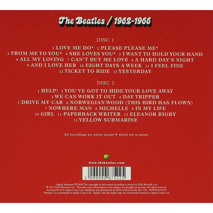 The Beatles 1962-1966 (Червоний Альбом) - Вінілова платівка, обмежене видання, червоний вініл