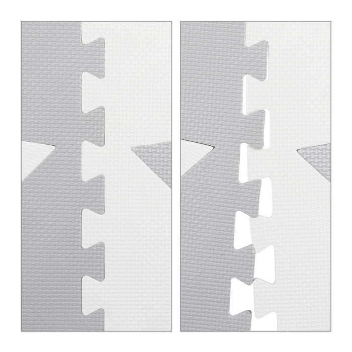 Relaxdays Puzzle Mat Stars Light Grey
