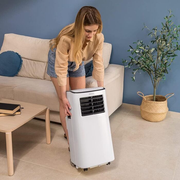 Портативна система кондиціонування Cecotec Forceclima 7400 Touch з пультом та сенсорним керуванням. 7000 BTU, LED-дисплей, 4 режими, 2 швидкості, площа охоплення до 15 м2 (пульт + сенсорне керування + APP)