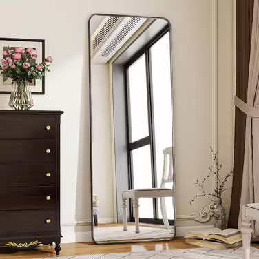 Koonmi Rounded Corner Full-Length Standing Mirror