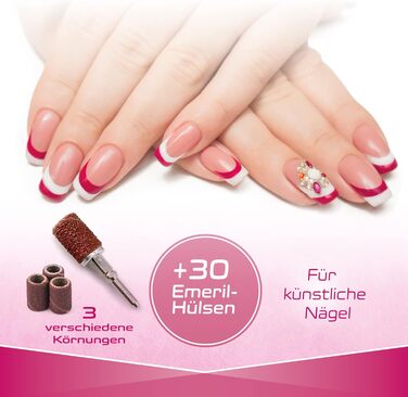 Набір для манікюру та педикюру Prorelax | Професійний догляд за руками та ногами вдома та в дорозі | 5 насадок з хірургічної сталі (Deluxe)