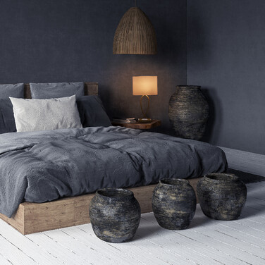 Relaxdays Golden Table Lamp with Fabric Shade