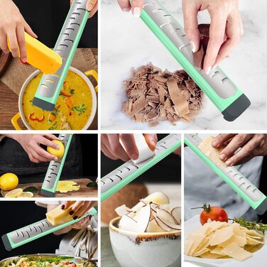 Empava Grater, Cheese Grater, Parmesan Grater, Kitchen Grater, Nutmeg Grater, Kitchen Reamer, Garlic Grater, Stainless Steel Grater, Lemon Grater, Ginger Grater, Nutmeg Grater, Stainless Steel Reamer, Parmesan Slicer - Green