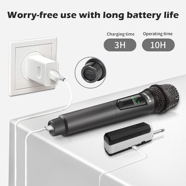 Мікрофон бездротовий K60-2 Grey - комплект з 2 шт. для DJ, співу, промов, вечірок, весіль, сцени