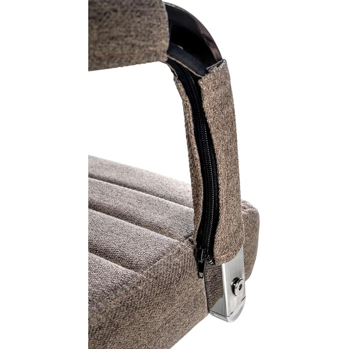 Ергономічне офісне крісло Amadora I з регулюванням висоти, поворотне на 360 градусів I з тканиною I міцне, витримує до 120 кг, колір: тауп (тканина)