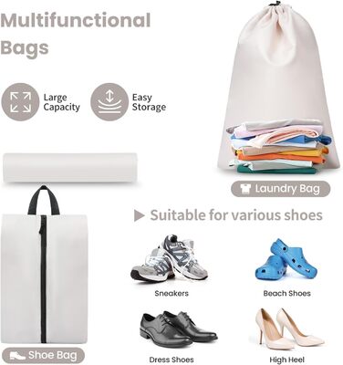 Органайзери для валізи Prezon, набір 8 шт., легкі, для подорожей, кремового кольору