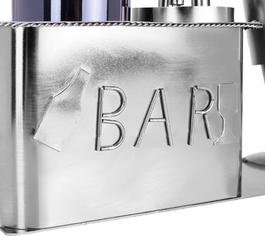BRUBAKER Wine Bottle Holder Loving Couple at the Bar Decorative Object Metal Couple Gift Bottle Stand with Greeting Card