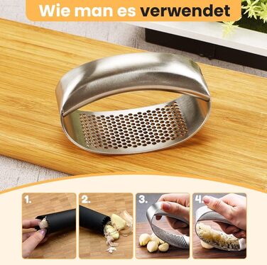 Преміум-прес для часнику з нержавіючої сталі, 2025, зручний, легко миється, для часнику та імбиру