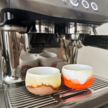 Набір кавових чашок Капучіно, 4 шт., 210 мл, порцеляна, ручна робота, без ручки, для лате макіато, сумісність з посудомийною машиною