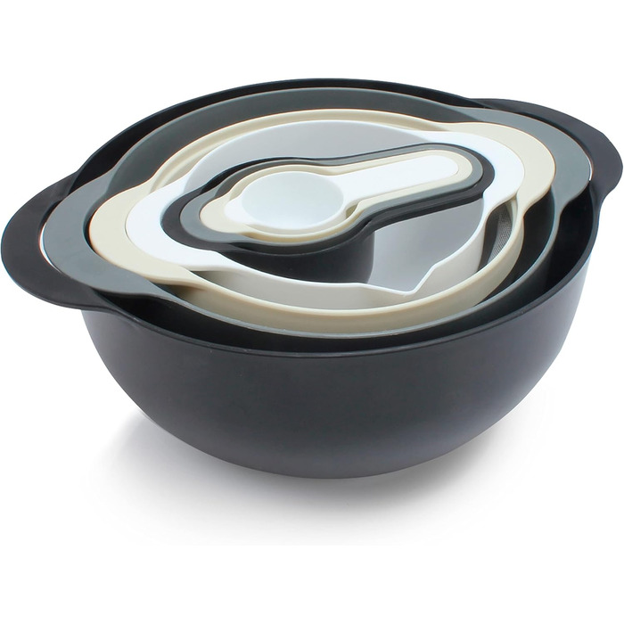 Набір кухонних мисок COOK WITH COLOR Nistschalen (8 шт.) з мірними чашами, ситами та мисками для перемішування. Колір: м'ятний (8 шт.)