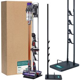 Стійка для бездротового пилососа Dyson V6/V7/V8/V10/V11/V12/V15/Gen5detect Slim металева, на підлогу, без свердління, з тримачем для аксесуарів