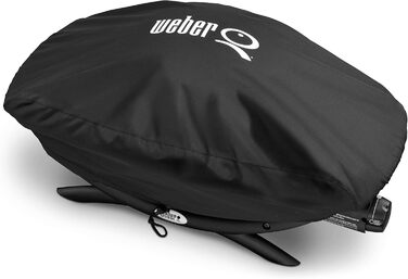 Преміум чохол для гриля Weber Q100/1000, дихаючий, захист від ультрафіолету та води, з липучкою, чорний
