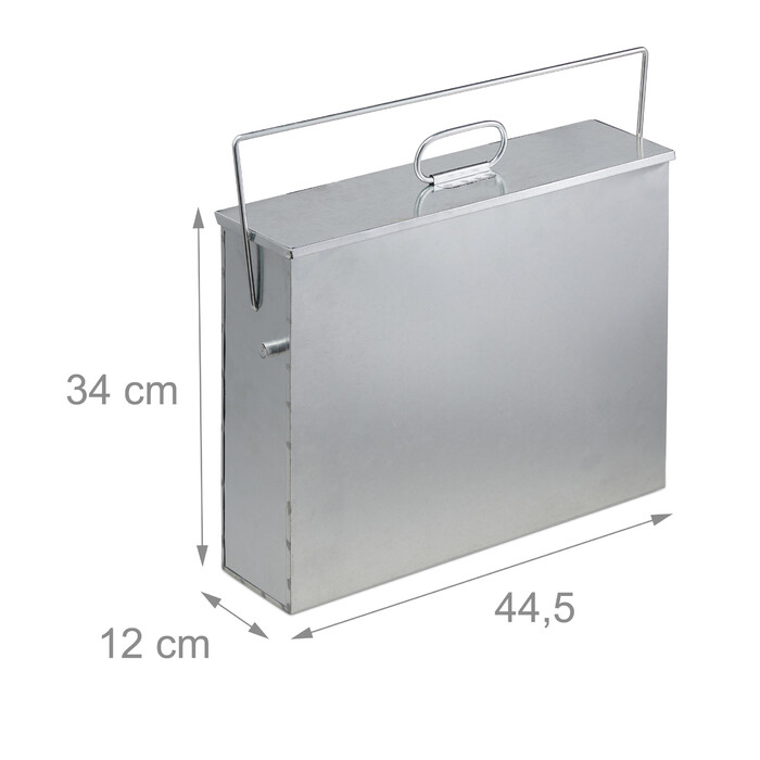 Relaxdays Ash Bucket Rectangular with Lid