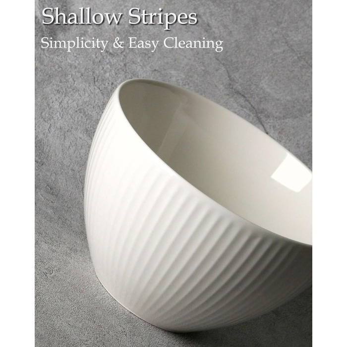 Набір мисок NUTRIUPS 4 шт. для мюслі, супу, салату, десерту, 750 мл, кераміка, підходить для мікрохвильової печі та духовки