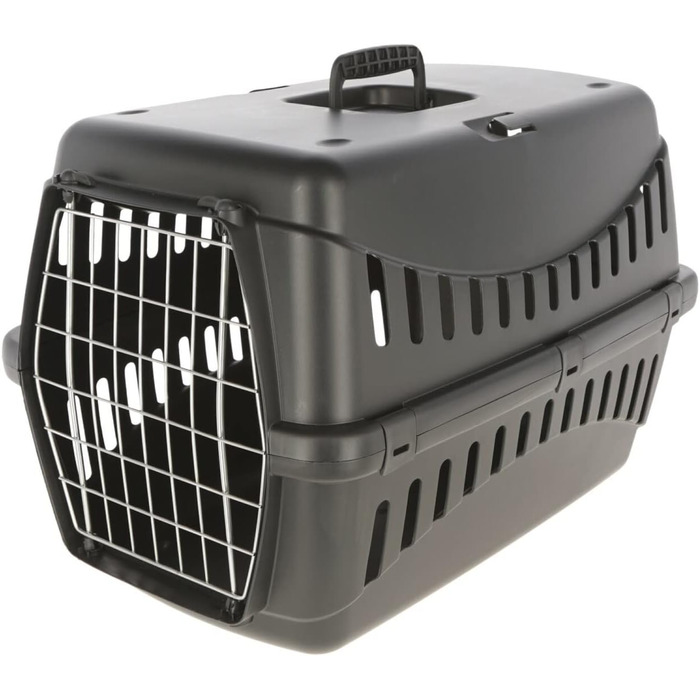 Kerbl Pet Transportbox Expedion Eco з металевими дверцятами, 58x38x38 см, чорний