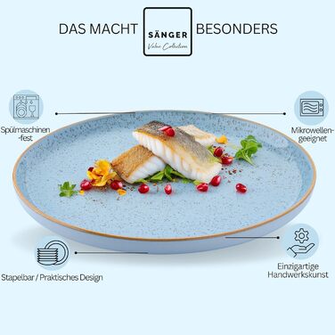 Набір кавових чашок SÄNGER Rio (6 шт.) з кераміки, 430 мл, для кави та чаю, набір для 6 осіб, сумісно з посудомийною машиною та мікрохвильовою піччю