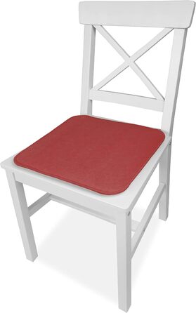 Набір з 4 фетрових подушок Sunnypillow 35x35 см, червоний – квадратні сидіння для стільців і лавок, для дому та вулиці