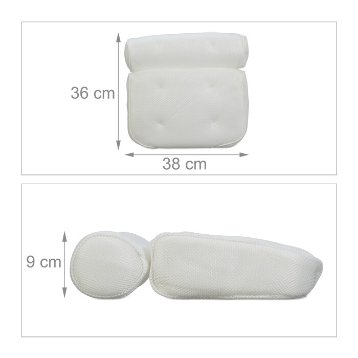 Relaxdays Bathtub Pillow White