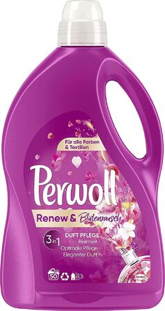 Рідкий засіб для прання Perwoll Renew Blütenrausch для кольорових та білих речей, інтенсивна свіжість, 125 мл (упаковка 24 шт)