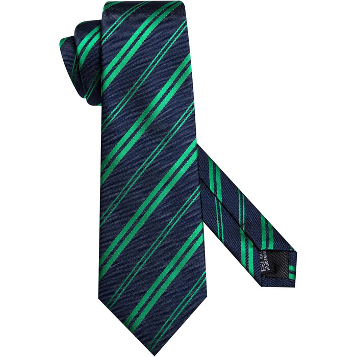 Набір краваток, нагрудних хустинок та запонок Hi-Tie для чоловіків (морський колір, розмір A)