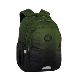 Багатовідсіковий шкільний рюкзак CoolPack, чорний з зеленим, 21 л