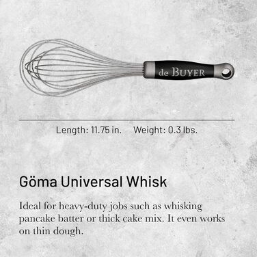 de Buyer GOMA - професійний вінчик з нержавіючої сталі, 30 см, сріблястий