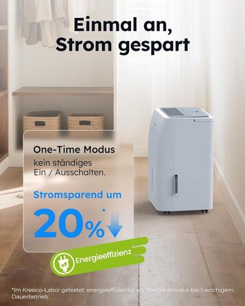 Електричний осушувач повітря 50 л/24 год, для підвалу та приміщень до 320 м³/125 м², таймер, шланг для відведення конденсату, фільтр, 10 років гарантії. Модель Gar (16 л/24 год.)