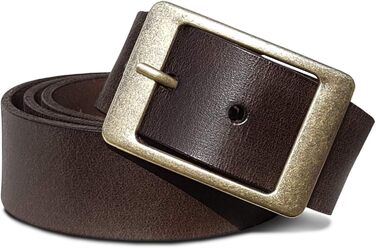 Жіночий шкіряний ремінь ROYALZ Vintage для джинсів, костюма, штанів. Ширина 38 мм, товщина 4 мм. Колір: темно-коричневий. Довжина: 115 см, розмір: 100 см