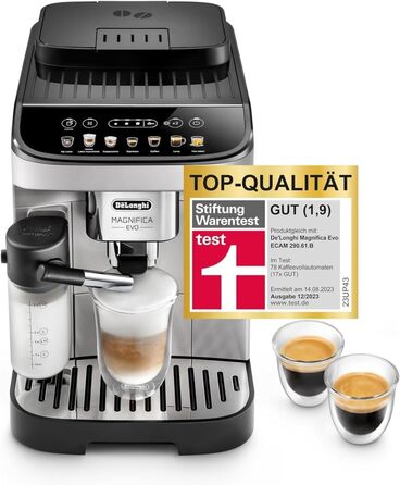 Кавомашина De'Longhi Magnifica Evo ECAM 292.81.B з LatteCrema, 7 програм, срібна