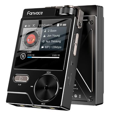 HiFi MP3 плеєр з підтримкою DSD, FLAC, 192kHz/24bit, 64GB + microSD до 256GB, чорний