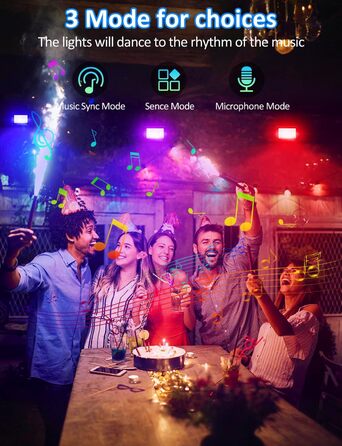 LED Floodlights Outdoor, 100W Smart RGB Floodlights with Remote Control and Bluetooth App, LED Floodlight Spotlights Color Changing Projector, IP66 Waterproof Floodlight for Gardens, Courtyards (2 Pack) (60w-rgb-app-2p)