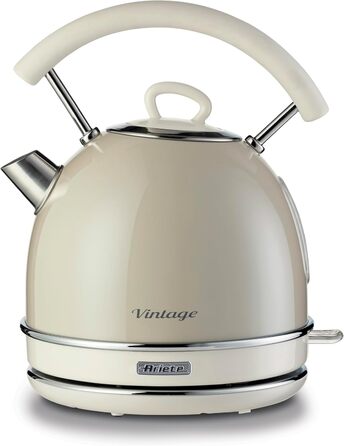 Ariete Vintage Electric Kettle - 1.7L, 2000W - Green/Beige