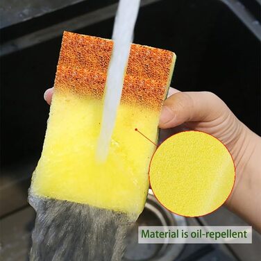 Kitchen Cleaning Sponges, 32 Pack, Scratch-Resistant Sponges, Durable Sponges for Cleaning, Effortlessly Cleans Your Stove, Sink, Oven, Appliances