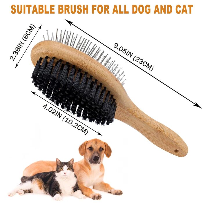 Щітка для собак та котів: для довгої та короткої шерсті, подвійна щітка, м'яка щітка для цуценят, собак та котів