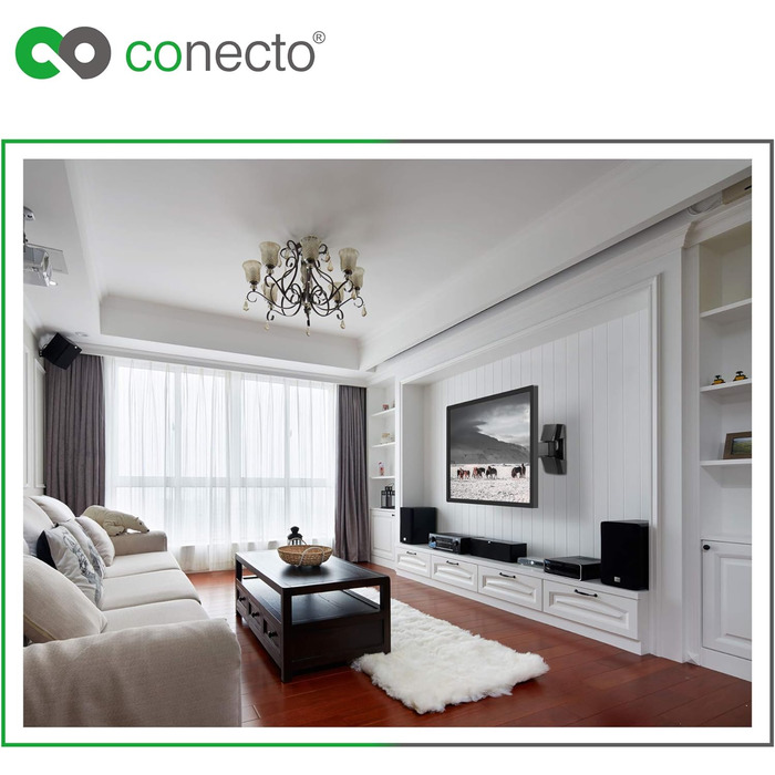 Настінне кріплення для телевізора 23-42 дюйми LCD LED OLED (VESA 100x100-200x200) поворотне, нахильне, висувне, чорне, до 25 кг