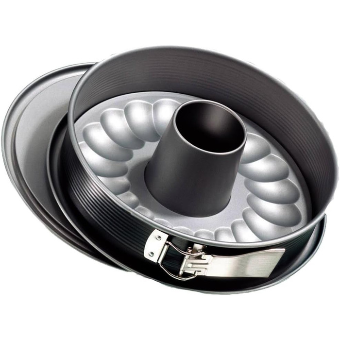 Форма для випічки Zenker Springform Ø 28 см ENERGY з антипригарним покриттям, сталевий виливний бортик, срібно-антрацитова