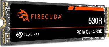 SSD Seagate FireCuda 530R 1TB NVMe PCIe Gen4 для PS5/PC, 7400 МБ/с, 3D TLC NAND, 5.050 TBW, Data Rescue Service