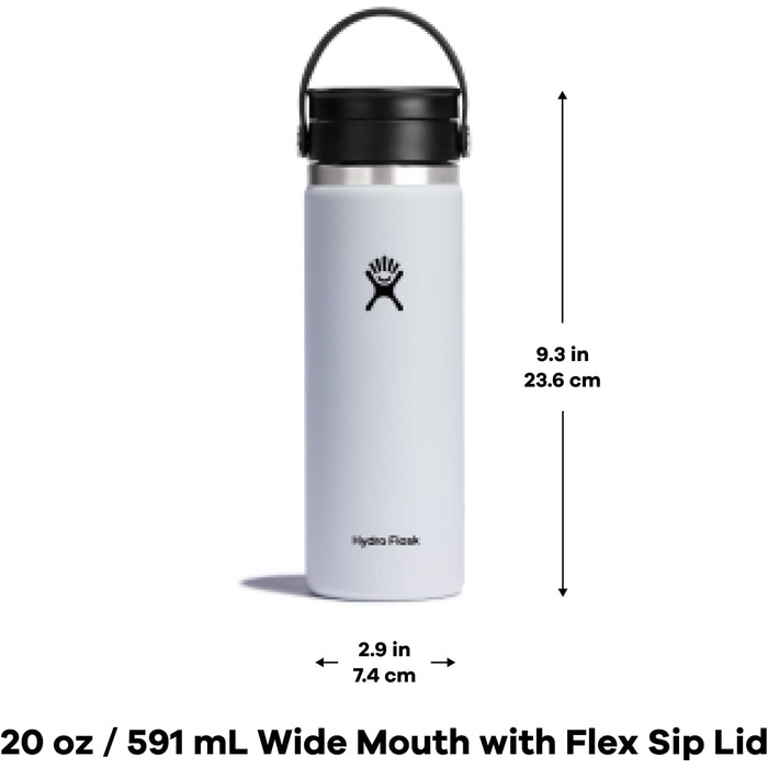 Hydro Flask 20 oz Stainless Steel Coffee Flask - Vacuum Insulated, Leakproof with Flex Cap