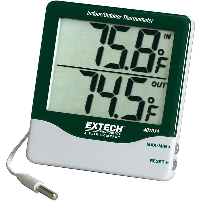 Extech Large-Digit Indoor/Outdoor Thermometer, 1 Piece, 401014