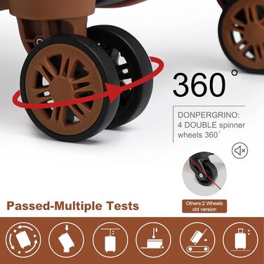 Чохол-валіза KONO: валіза на колесах 67x44x27 см з TSA-замком, блакитна