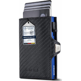 SF SCOFIELD Duality Classic Premium Slim Wallet with Coin Pocket | Card Case with Coin Pocket for 9-10 Cards | Card Wallet | Men's Wallet | RFID Protection | Credit Card Holder | Smart Wallet