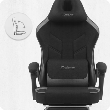 Ігрове крісло Cabro C504, чорно-сіре