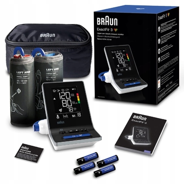 Тонометр на плече Braun ExactFit 3 BUA6150 з функцією визначення аритмії та чохлом